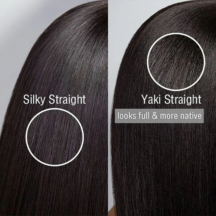 12" Realistic Yaki Straight Bob with Bangs – Minimalist Lace Wig | 150% Density
