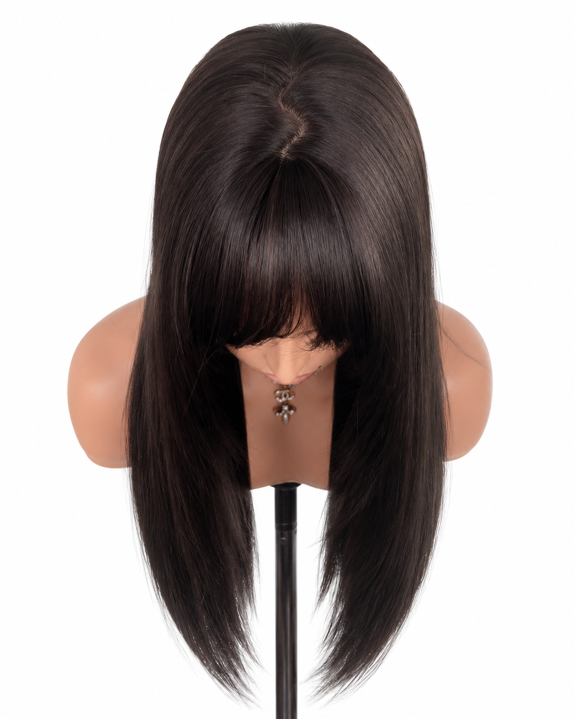 The Naomi Wig | Natural Black Straight Bang Ready-to-Wear Glueless Wig