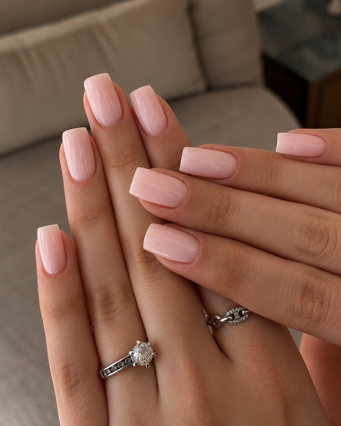 Posh Trio Classic Soft Pink Square Press-On Nails