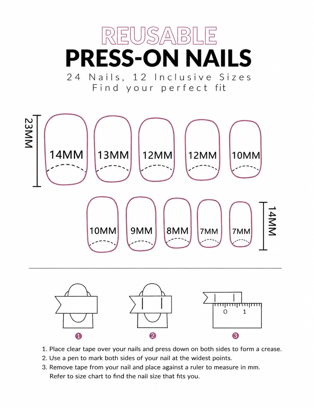 Classic Short Square French Tip Press-On Nails