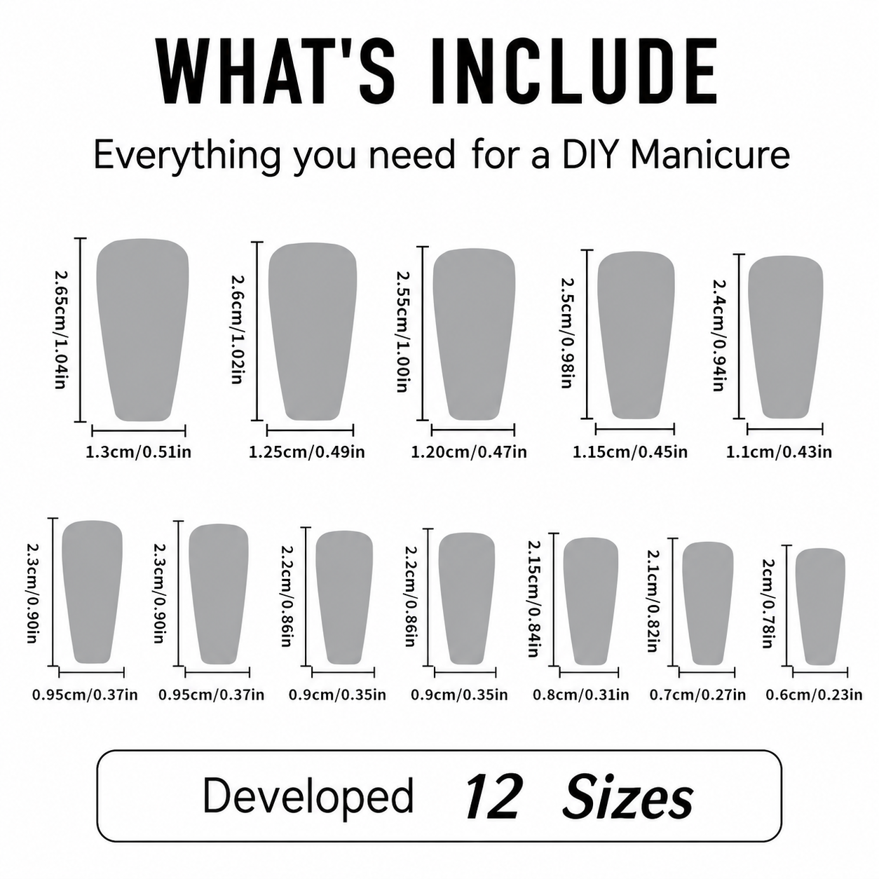 Milky White Long Square Press-On Nails