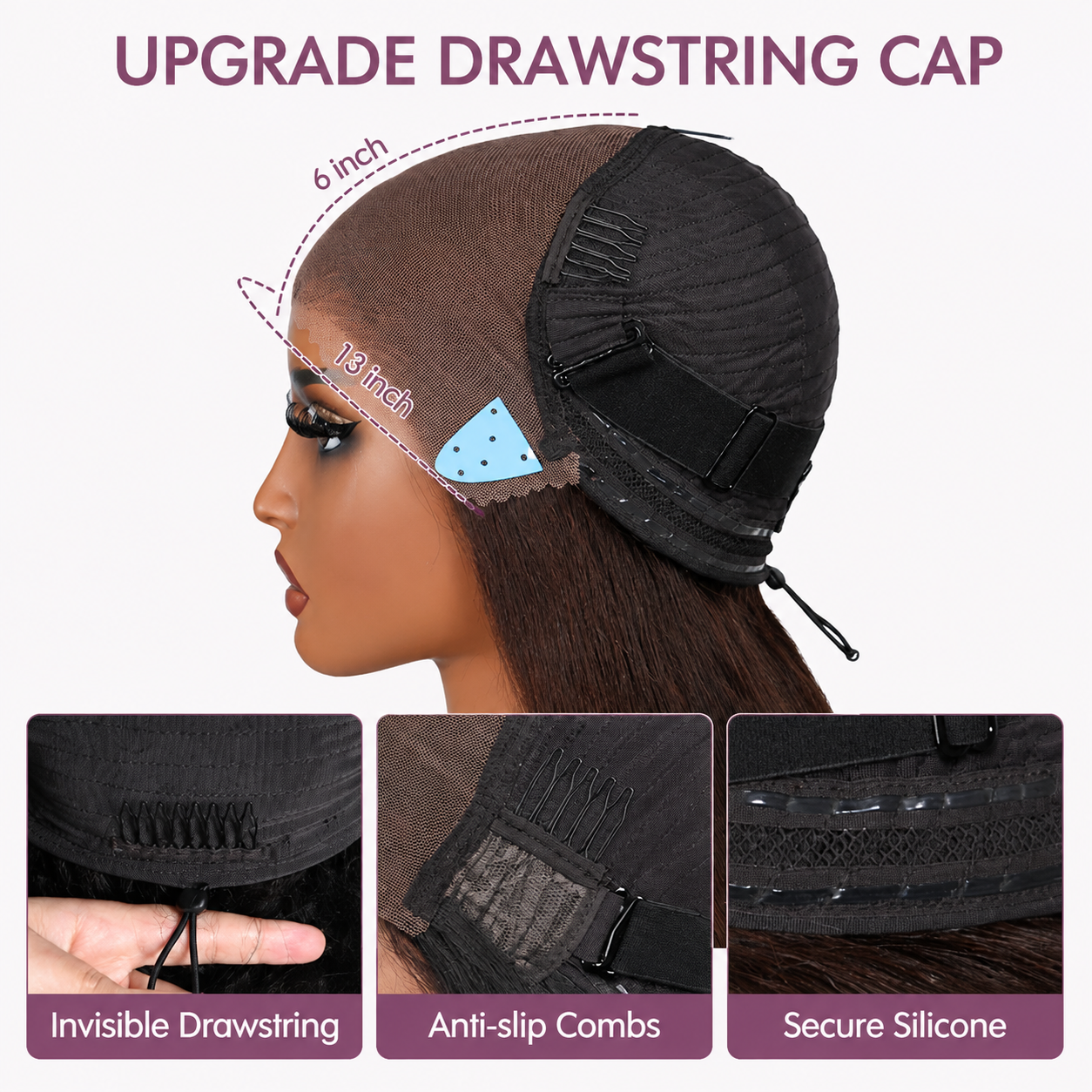 Posh Trio Dream Wave Body Wave 220% Density Glueless Lace Frontal Human Hair Wig | 5x5 or 13x4 | Natural Black