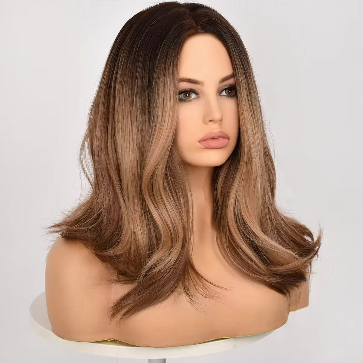 Mocha Melt | 20” Brown Ombré Layered Wig