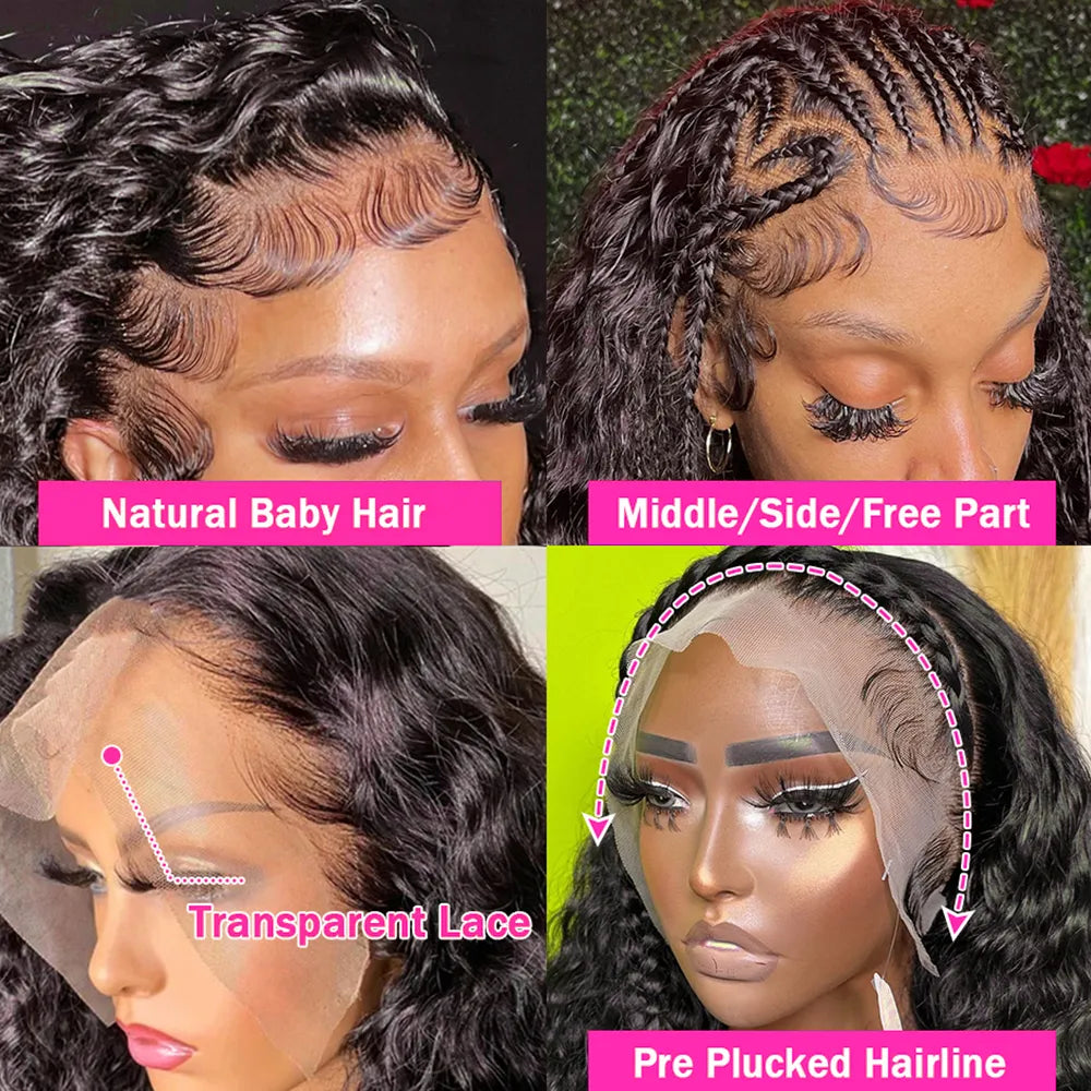 Goddess Wave | Deep Wave | 13x4 HD Lace – 180% Density | 100% Human Hair