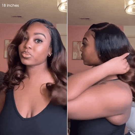 8x5 Glueless Chestnut Brown Ombre  8x5 HD Lace Wig (T1B/4)