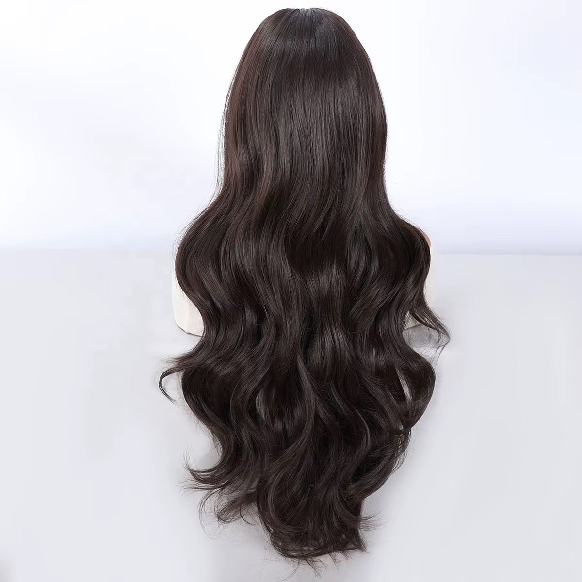 Posh Trio Beauty 28” Espresso Brown 13x4 Lace Frontal Wig | Layered Body Wave