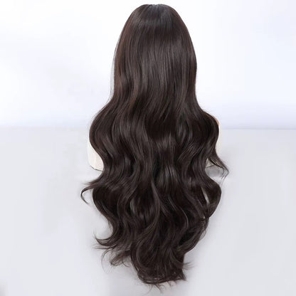 Posh Trio Beauty 28” Espresso Brown 13x4 Lace Frontal Wig | Layered Body Wave
