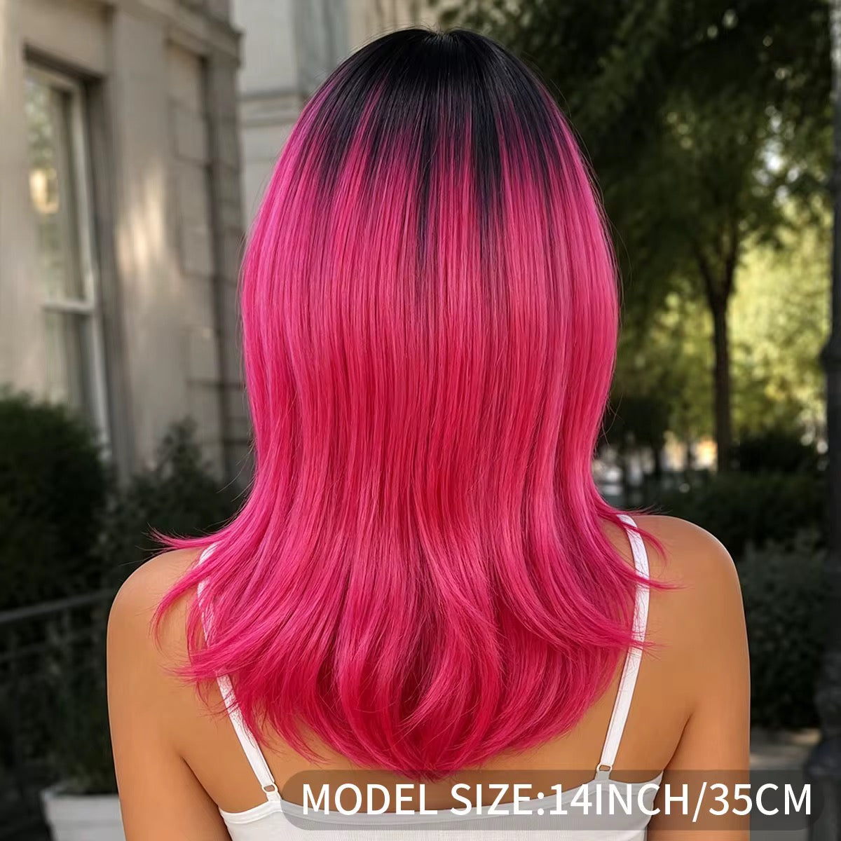 Posh Trio Pink Ombre Bob Synthetic Wig | 18” Heat-Resistant Fiber Wig