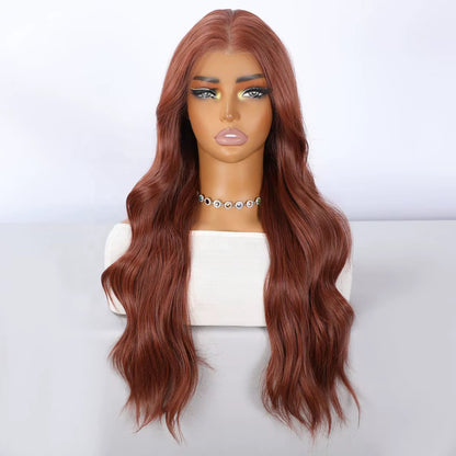 Auburn | 26” Copper Wavy Synthetic Lace Front Wig