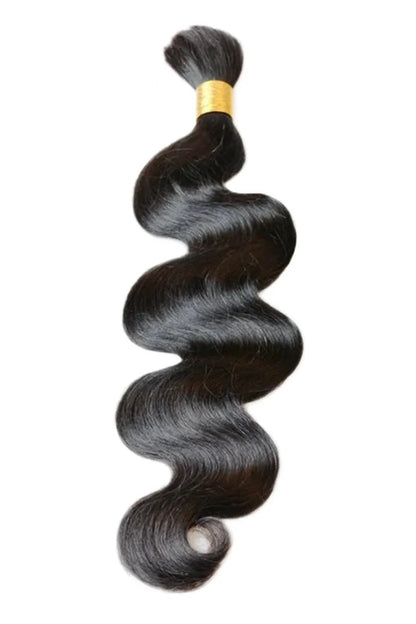 Posh Trio Bulk Boho Human Braiding Hair | Natural Black #1B Body Wave