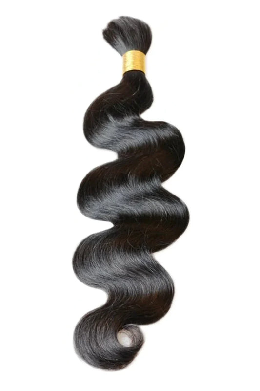 Posh Trio Bulk Boho Human Braiding Hair | Natural Black #1B Body Wave