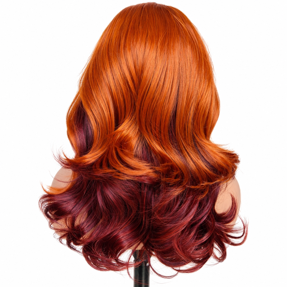 Posh Trio 20” Copper & Burgundy Glueless Lace Wig | 13x4