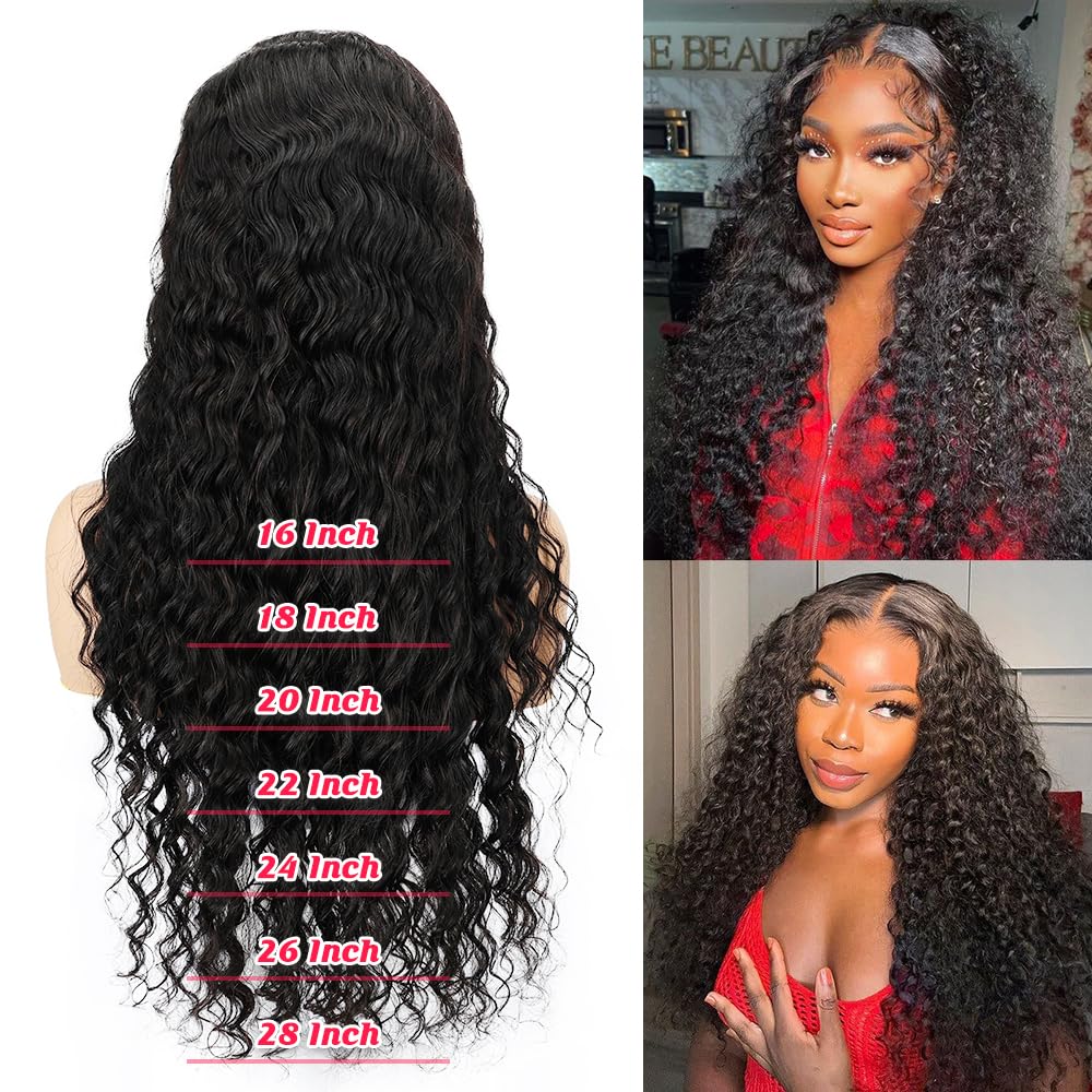Deep Wave 5x5 Glueless HD Transparent Lace Closure Wig – 100% Virgin Human Hair