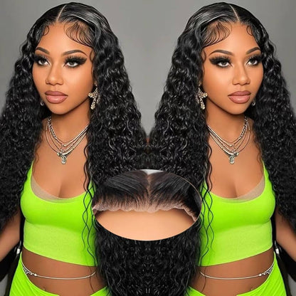 Deep Wave 5x5 Glueless HD Transparent Lace Closure Wig – 100% Virgin Human Hair