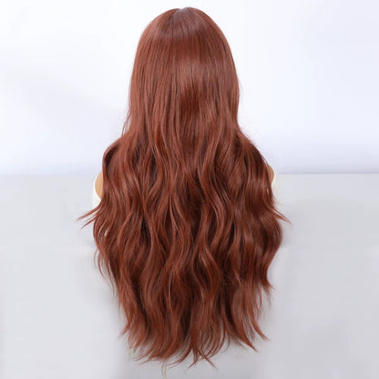Auburn | 26” Copper Wavy Synthetic Lace Front Wig