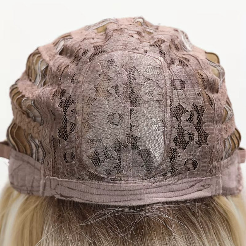 Posh Trio Beauty Layered Blonde Ombré Synthetic Wig | Dark Root Face-Framing Style