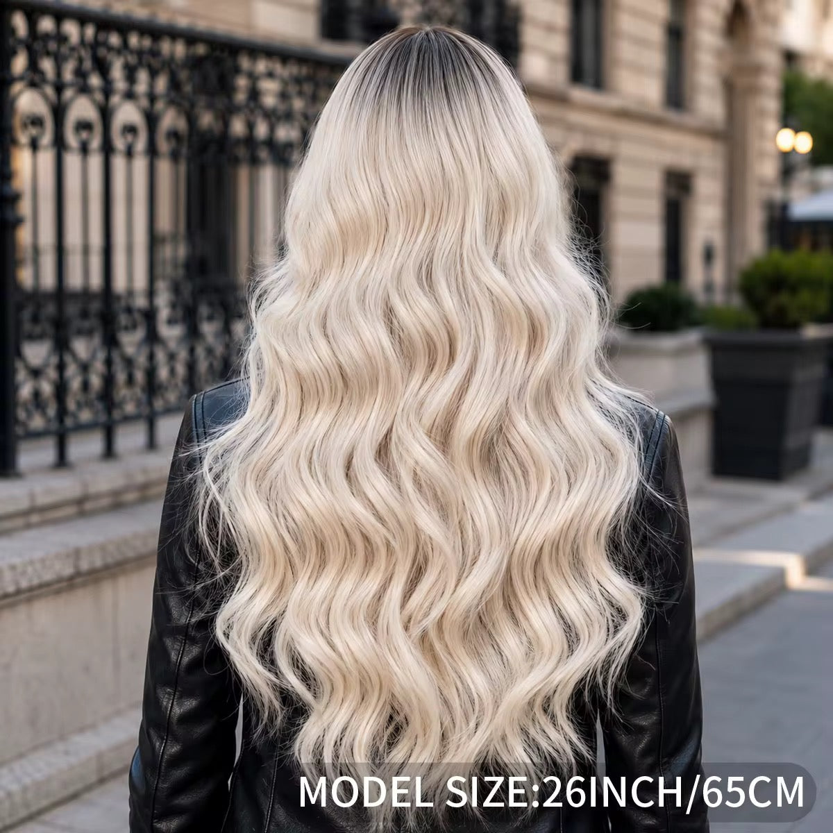 Posh Trio Platinum Blonde Body Wave Bang Wig | 26” Heat-Resistant Synthetic Wig