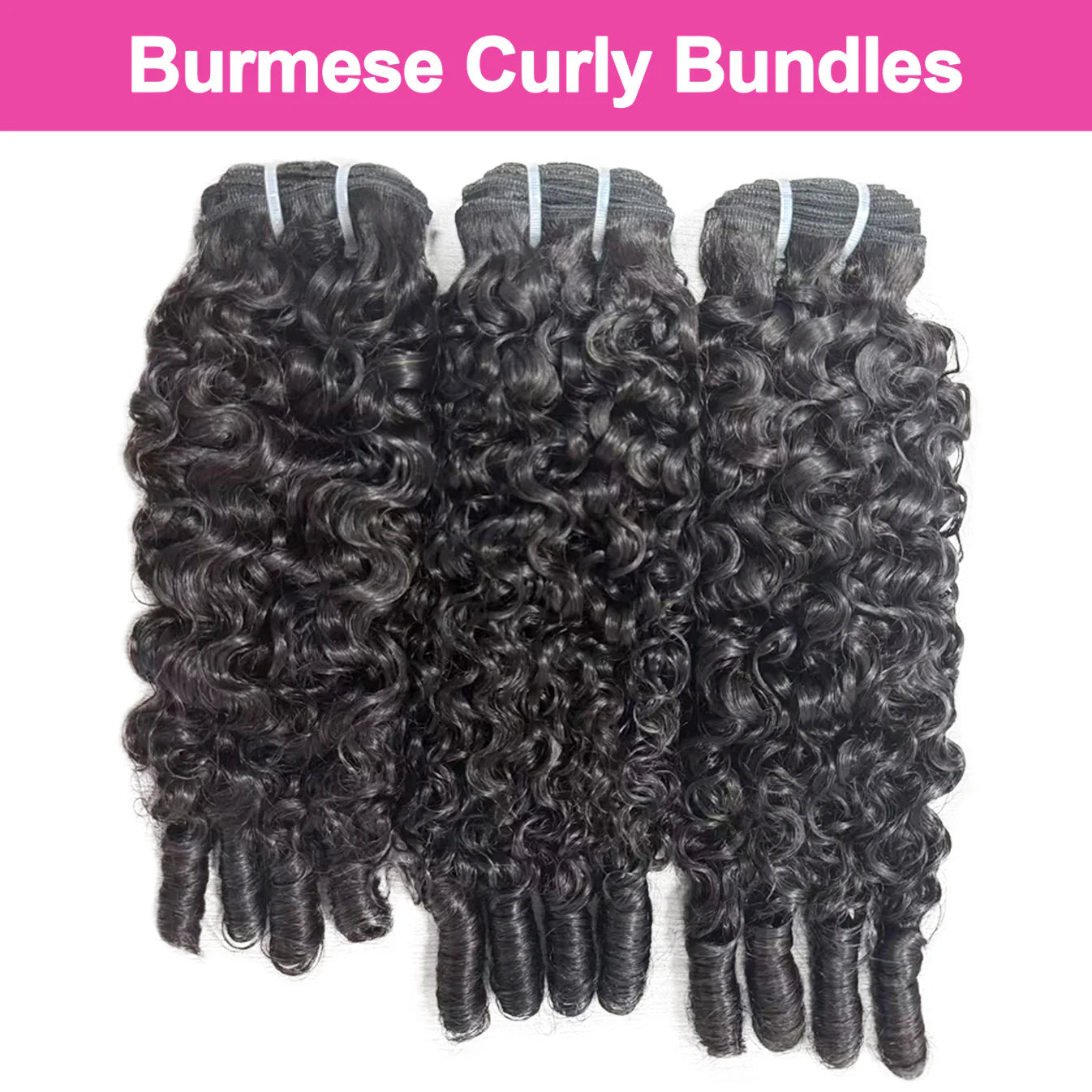 Burmese Curly Bundles | 100% Human Hair