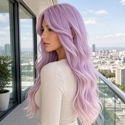 Posh Trio Lavender Body Wave Synthetic Wig | 24” Heat-Resistant Wig