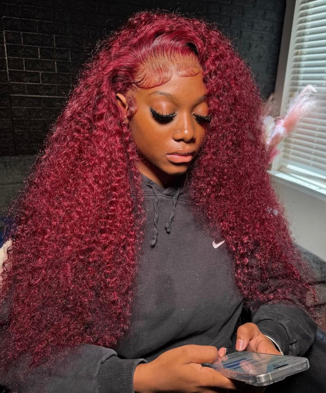 Posh Trio 220% Density 99J Deep Wave Human Hair Glueless Lace Frontal Wig | 5x5 or 13x4