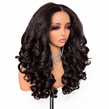 The Camille Wig | 13x6 Natural Brown Curly Ready-to-Wear Glueless Wig