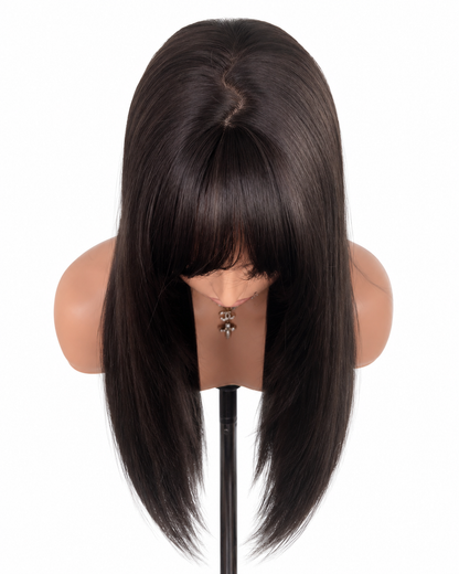 The Naomi Wig | Natural Black Straight Bang Ready-to-Wear Glueless Wig