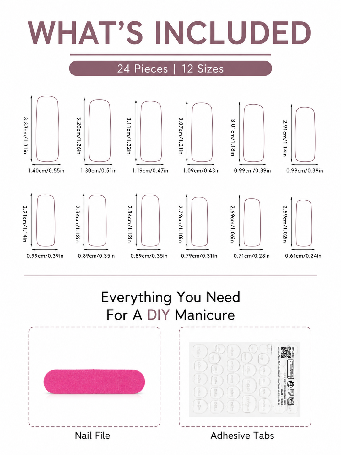 Posh Trio Classic Pink Marble Floral Ombre Press-On Nails