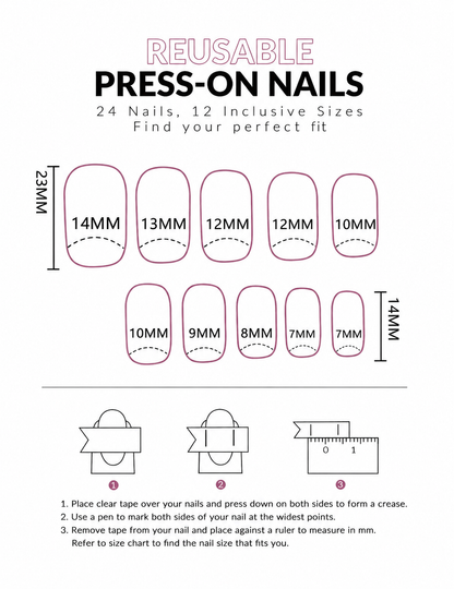 Classic Short Square French Tip Press-On Nails