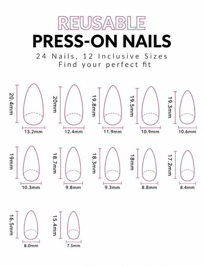 Classic Almond French Tip Press-On Nails