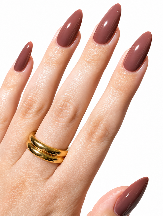 Mocha Almond Press-On Nails