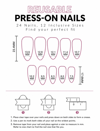 Pink Ombré Almond Press-On Nails