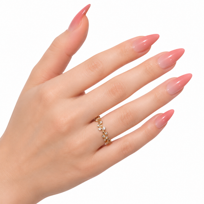 Pink Ombré Almond Press-On Nails