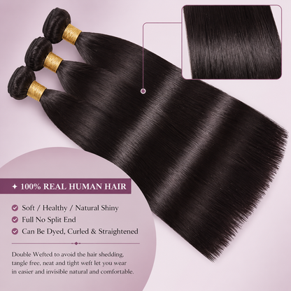 Posh Trio Straight Human Hair Bundles