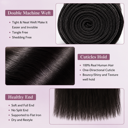 Posh Trio Straight Human Hair Bundles