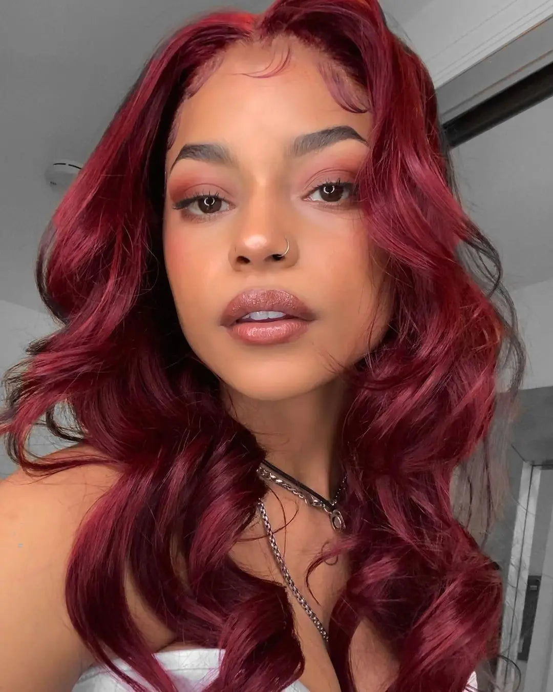 Posh Trio 220% Density 99J Body Wave Human Hair Glueless Lace Frontal Wig | 5x5 or 13x4