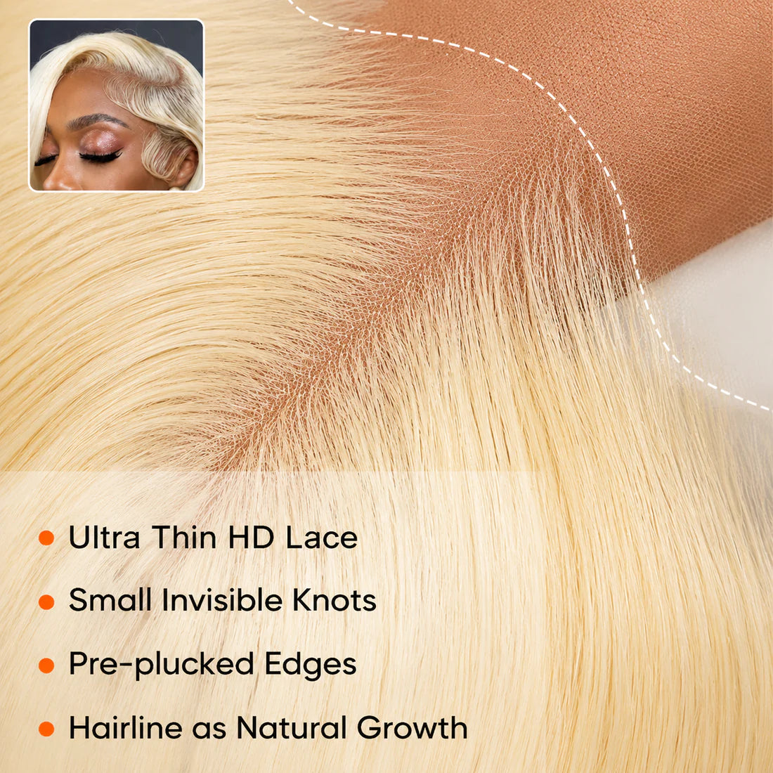 Posh Trio 220% Density 613 Straight Human Hair Glueless Lace Frontal Wig | 5x5 or 13x4