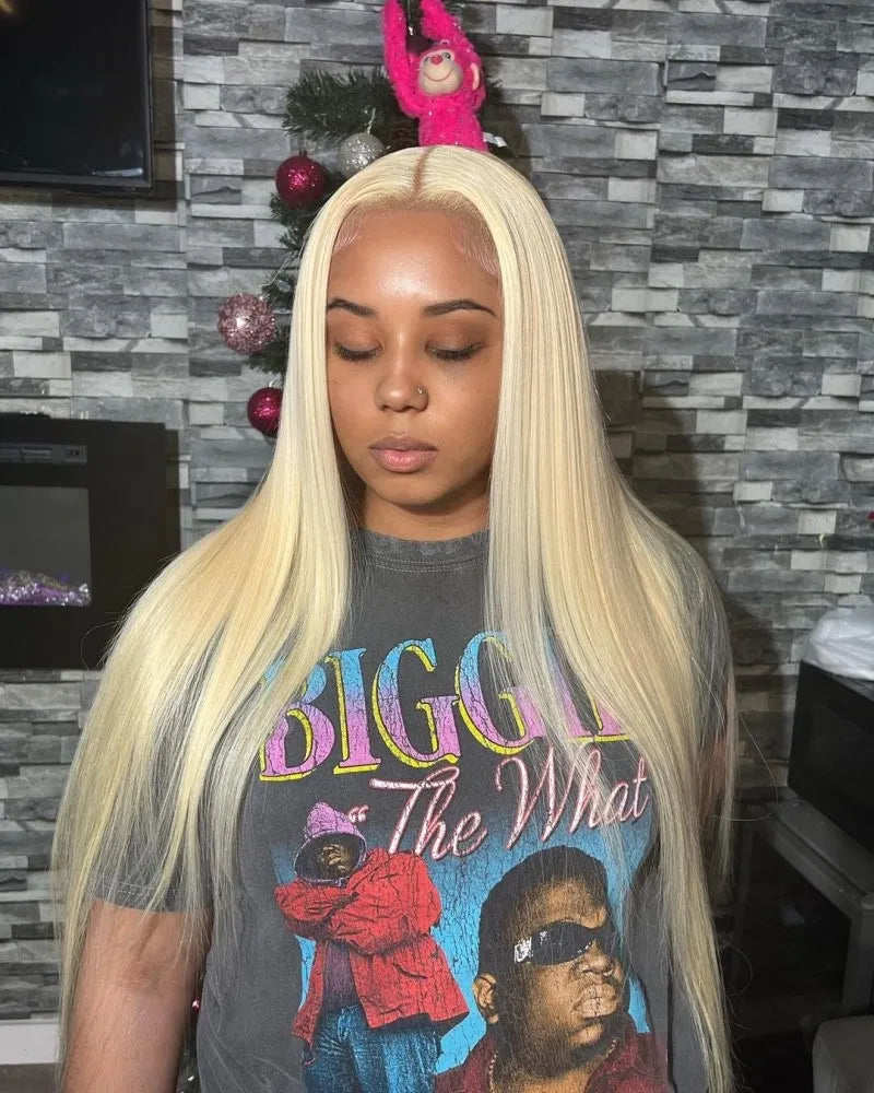 Posh Trio 220% Density 613 Straight Human Hair Glueless Lace Frontal Wig | 5x5 or 13x4