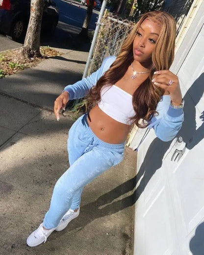 Posh Trio 220% Density Highlight 4/27 Body Wave Human Hair Glueless Lace Frontal Wig | 5x5 or 13x4 (Copy)