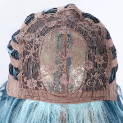 Sapphire | 14” Teal Blue Wavy Bob Wig
