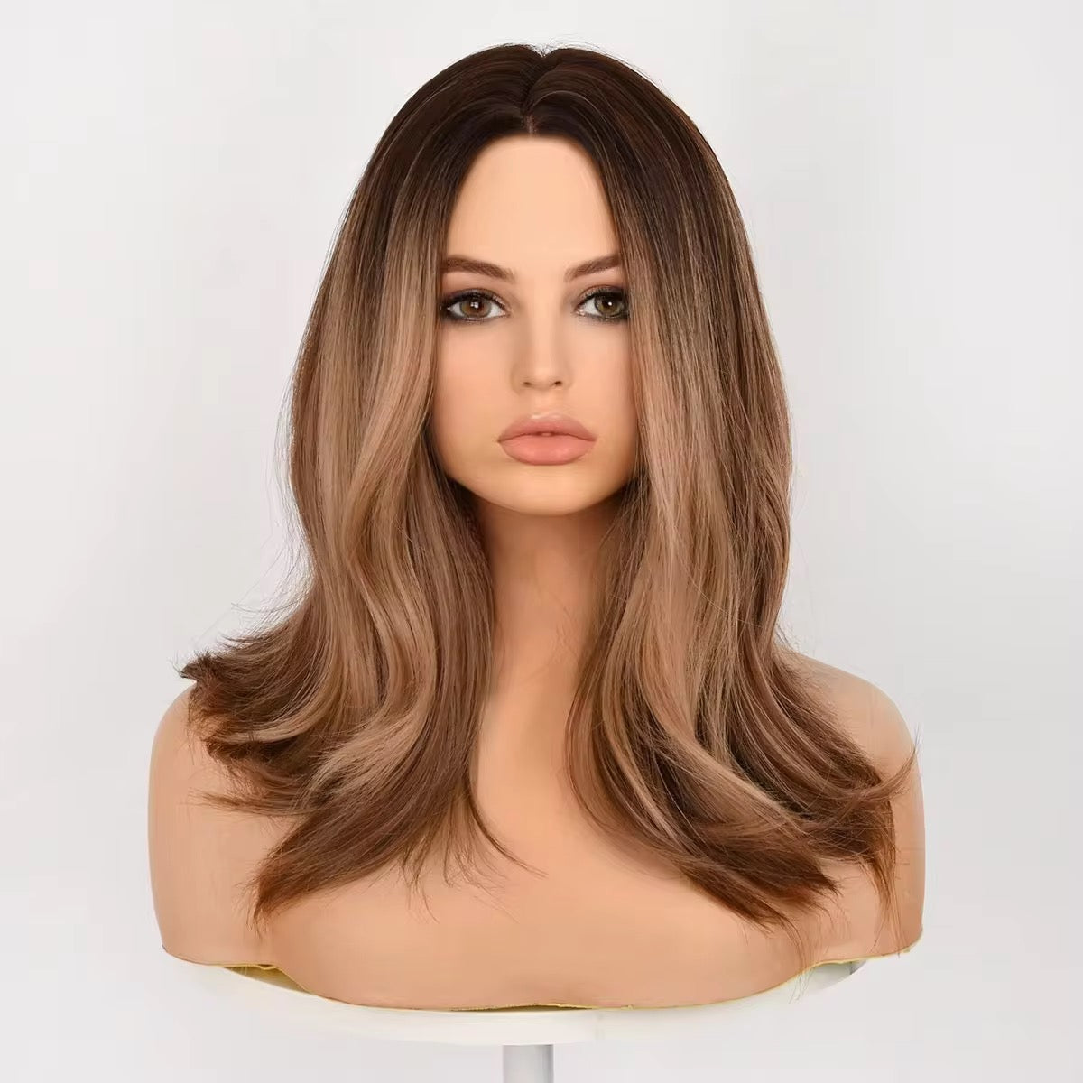 Mocha Melt | 20” Brown Ombré Layered Wig