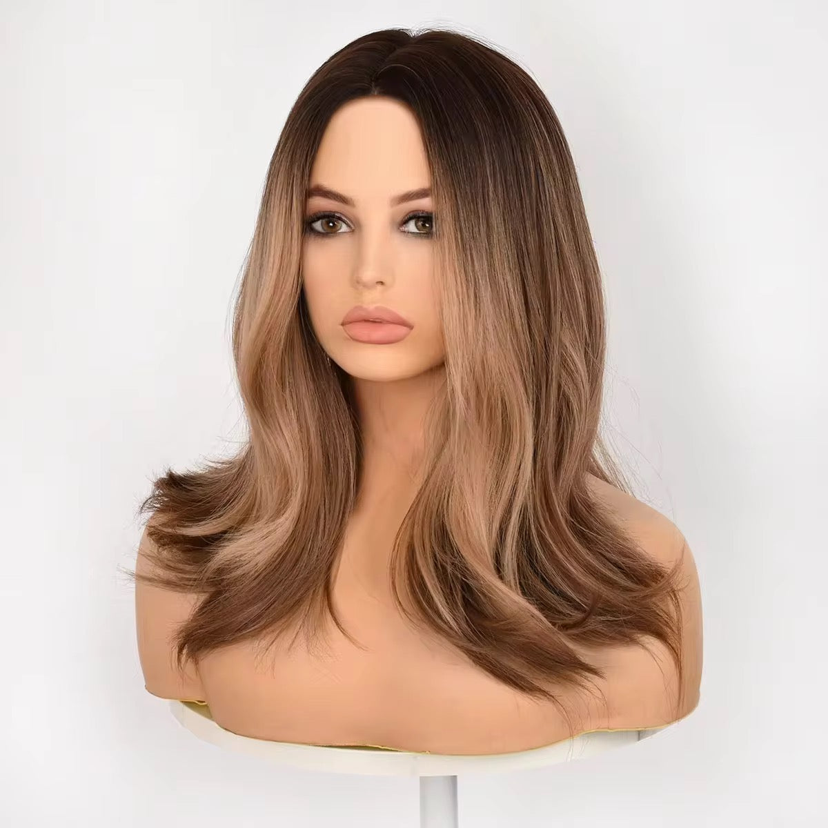 Mocha Melt | 20” Brown Ombré Layered Wig