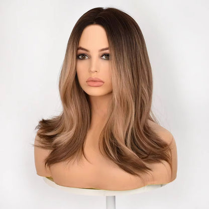 Mocha Melt | 20” Brown Ombré Layered Wig