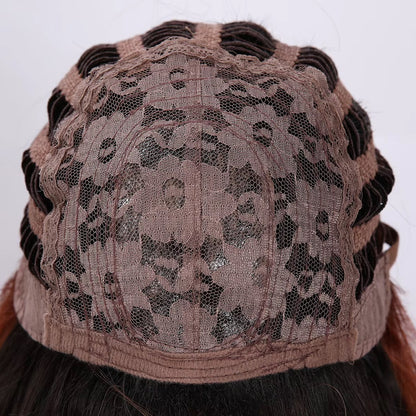 Soraya | 22” Copper Auburn Wavy Wig with Bangs