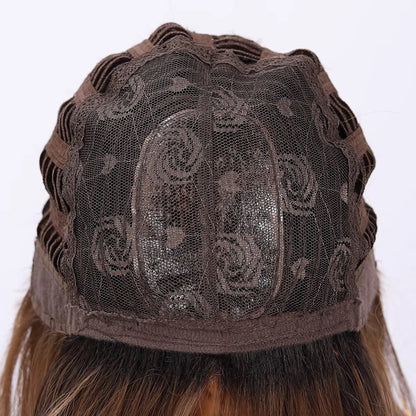 Jada | 18” Brown Layered Straight Wig with Bangs