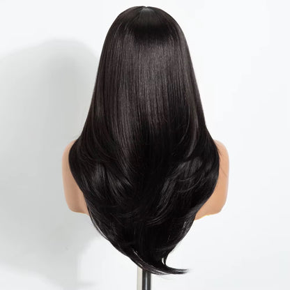 Layla | 22” Layered Lace Front Natural Black Synthetic Wig