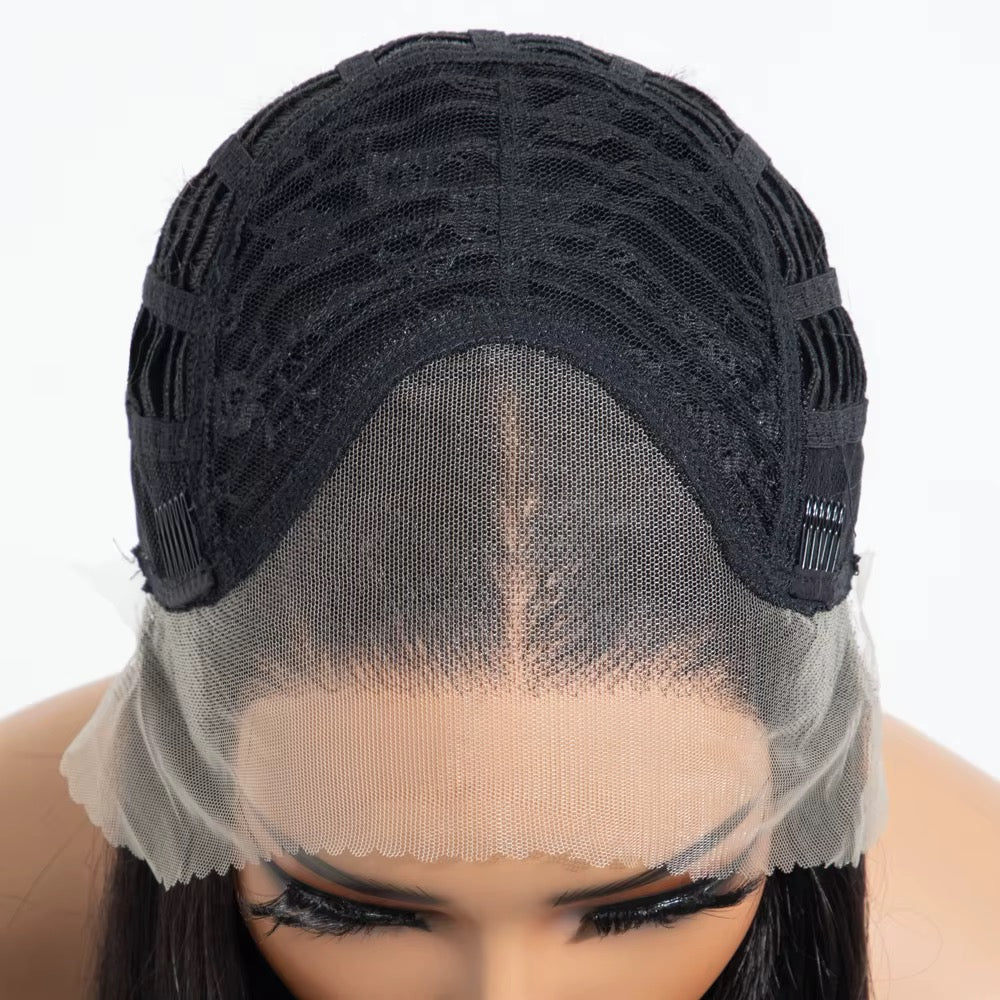 Layla | 22” Layered Lace Front Natural Black Synthetic Wig