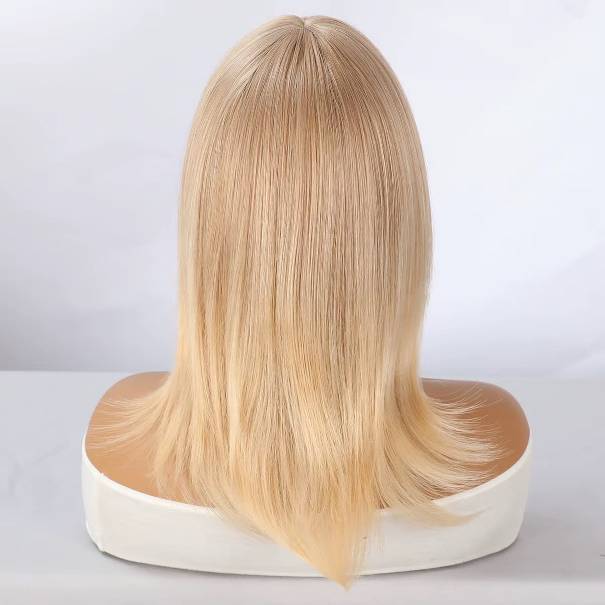 Nia Blonde Synthetic Straight Wig with Bangs