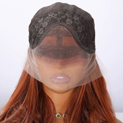 The Carmen | 30” Copper Auburn Synthetic Lace Wig