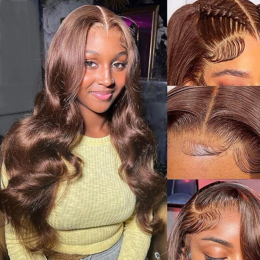 Chocolate Brown Body Wave 13x6 HD Lace Front Wig