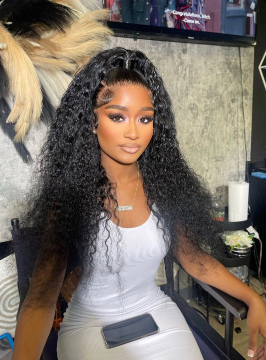13x6 HD Lace Front Spring Curly Wig - Natural Black